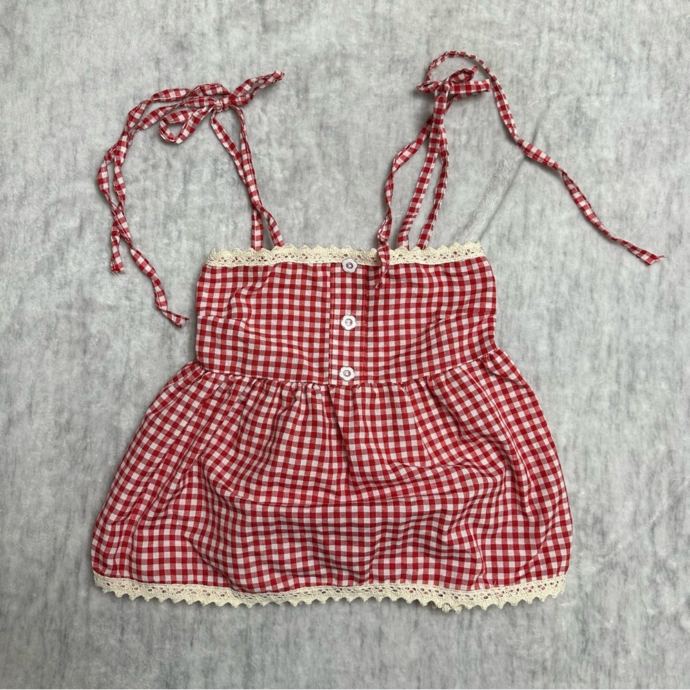 Gingham Tank - Red